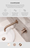 Round Piccola Basin Cold Water Tap - Champagne - MB03XSCLD-CH