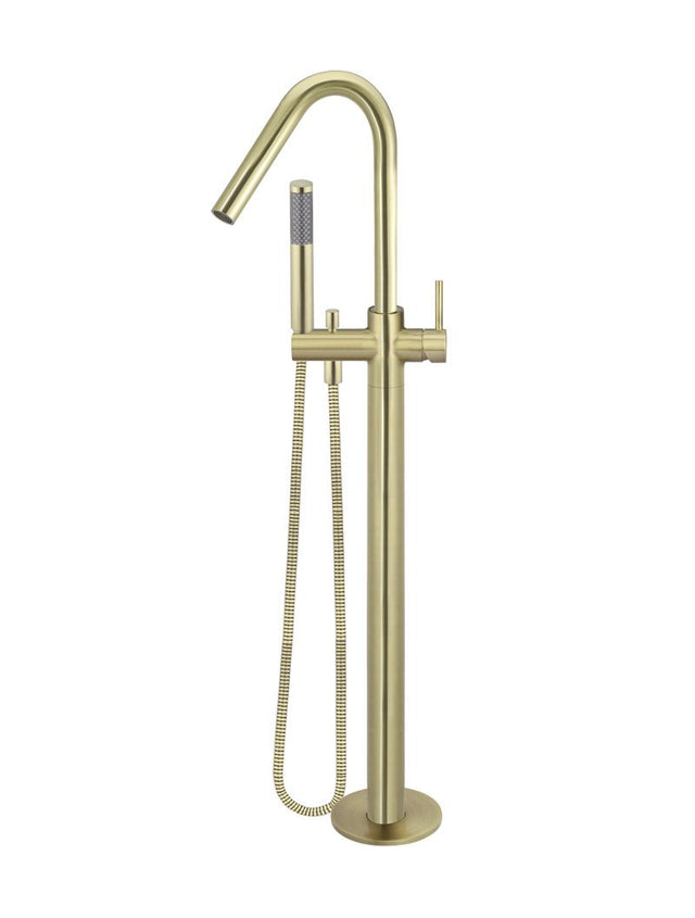Round Freestanding Bath Spout and Hand Shower - Tiger Bronze (SKU: MB09-BB) by Meir