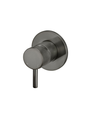 Round Wall Mixer Short Pin-lever Finish Set - Gun Metal