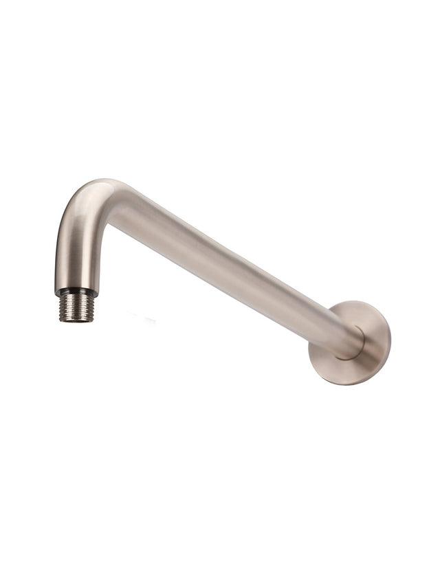 Round Wall Shower Curved Arm 400mm - Champagne (SKU: MA09-400-CH) by Meir NL