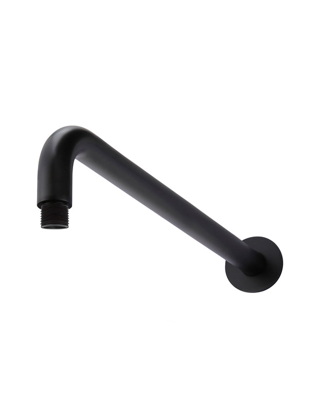 Round Wall Shower Curved Arm 400mm - Matte Black (SKU: MA09-400) by Meir NL