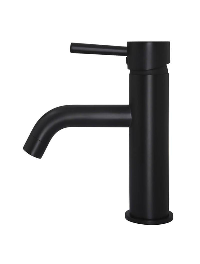 Round Basin Mixer Curved - Matte Black (SKU: MB03) by Meir