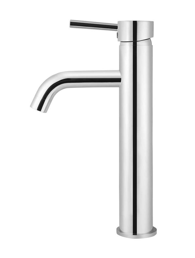 Round Tall Basin Mixer Curved - Polished Chrome (SKU: MB04-R3-C) by Meir