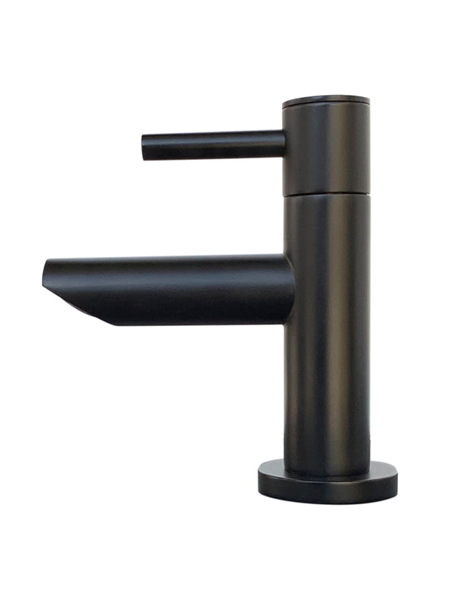 Round Basin Cold Water Tap - Matte Black (SKU: MB12) by Meir