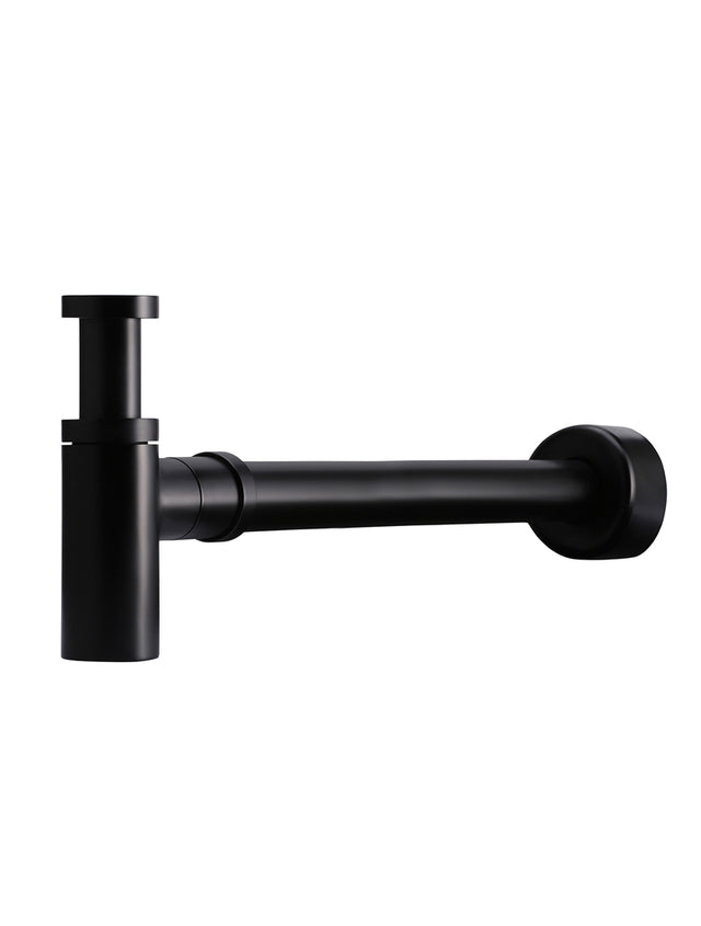 Round Bottle Trap for 32mm basin waste and 32mm outlet - Matte Black (SKU: MP05-R32) by Meir