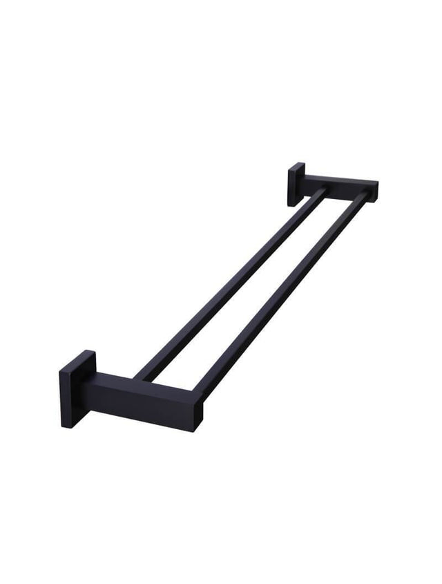 Vierkante handdoekhouder dubbel 600mm - Mat zwart - Mat zwart (SKU: MR01) by Meir