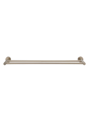 Round Double Towel Rail 600mm - Champagne