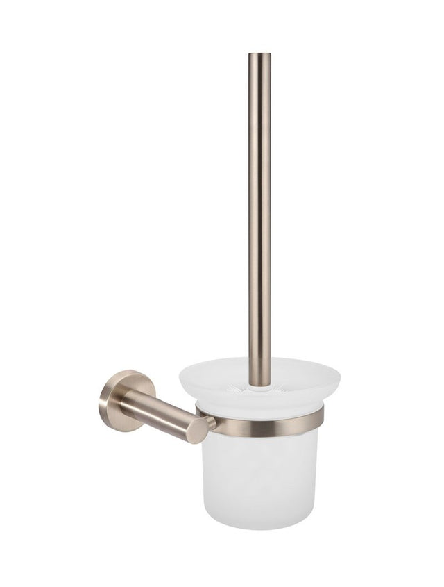Round Toilet Brush & Holder - Champagne (SKU: MTO01-R-CH) by Meir