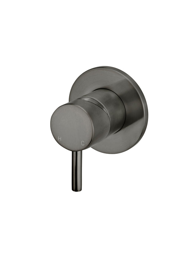 Round Wall Mixer Short Pin-lever Finish Set - Gun Metal (SKU: MW03S-FIN-PVDGM) by Meir