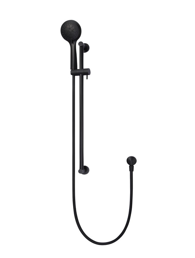 Round Shower on Rail Column with Three Functions - Matte Black (SKU: MZ0402) by Meir