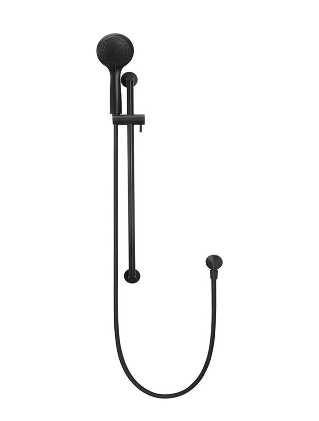 Round Shower on Rail Column with Three Functions - Matte Black (SKU: MZ0402) by Meir
