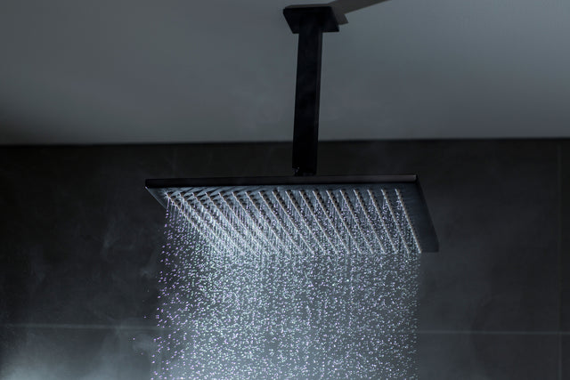 Vierkante plafondarm 200mm - Mat zwart - Mat zwart (SKU: MA04-200) by Meir