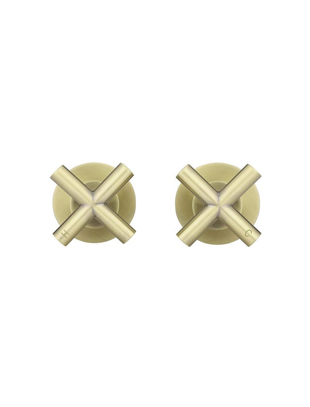 Afbouwdeel ronde wandkraan kruisknoppen - Koper - Koper (SKU: MW08JL-BB) by Meir