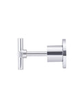 Round Cross Handle Jumper Valve Wall Top Assemblies - Polished Chrome - MW08JL-C